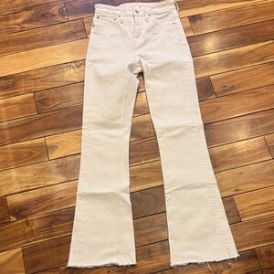 J. Crew Cream Wide Leg Jeans